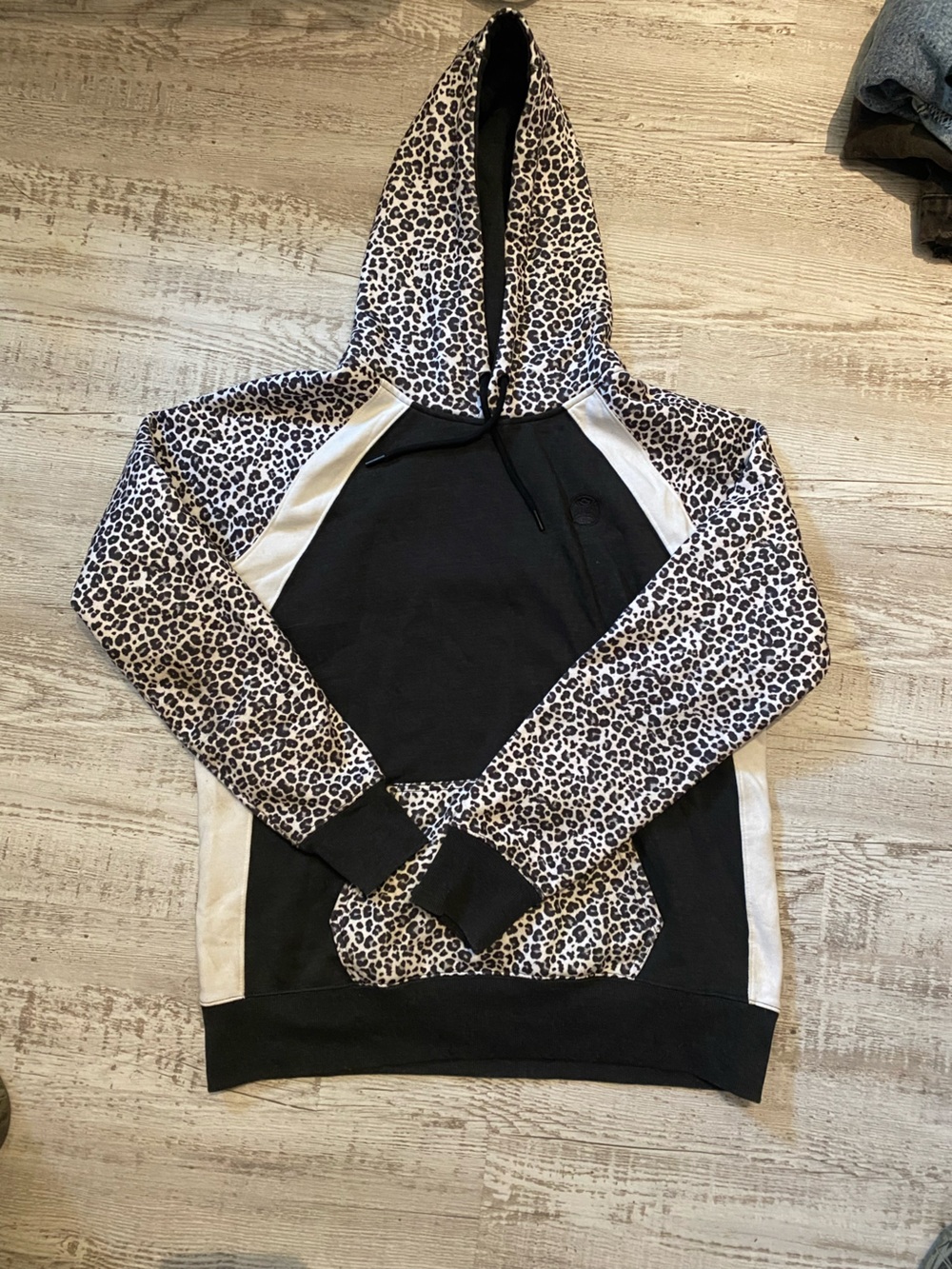 Hooey Black & White Leopard Hoodie